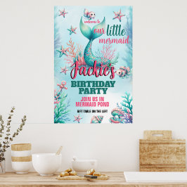 かわいい人魚カラフルのポスター ポスター