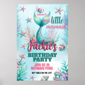 かわいい人魚カラフルのポスター ポスター (正面)