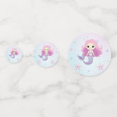 かわいい人魚ガールバースデーパーティー コンフェッティ (裏面)