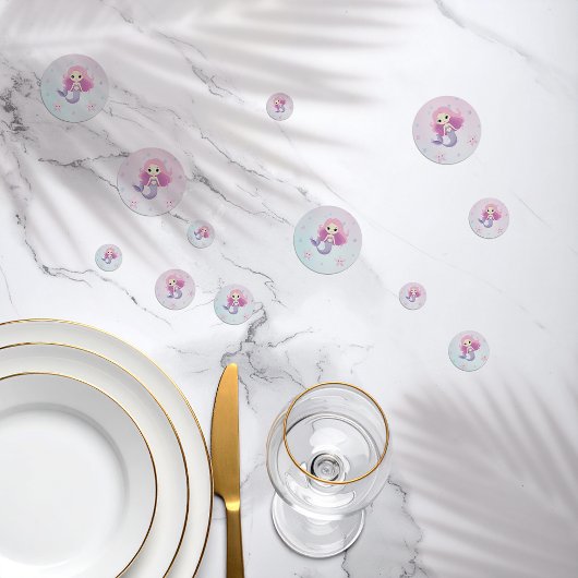 かわいい人魚ガールバースデーパーティー コンフェッティ