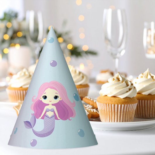 かわいい人魚ガールバースデーパーティー パーティーハット