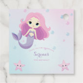 かわいい人魚ガールバースデーパーティー フェイバータグ (裏面)