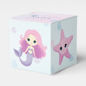 かわいい人魚ガールバースデーパーティー フェイバーボックス (正面サイド)