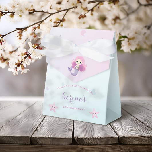 かわいい人魚ガールバースデーパーティー フェイバーボックス