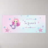 かわいい人魚ガールバースデーパーティー ポスター (正面)