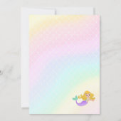 かわいい人魚ガールバースデーパーティー 招待状 (裏面)