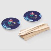 かわいい人魚シャークの虹のカラフル ハンドファン (組立なし)