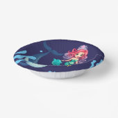 かわいい人魚シャークの虹のカラフル ペーパーボウル (傾斜あり)