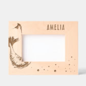 かわいい人魚テールスターガール写真 レーザー彫刻フレーム (正面)