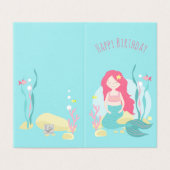 かわいい人魚ピンク&ミント誕生日for Girl (外部フラット)