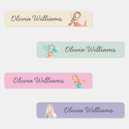 かわいい人魚気にの日学校名の服 ラベル