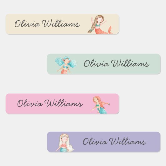 かわいい人魚気にの日学校名の服 ラベル (グループ)