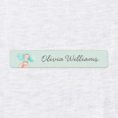 かわいい人魚気にの日学校名の服 ラベル (デザイン2)