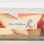 かわいい人魚気にの日学校名の服 ラベル (貼付)