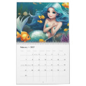 かわいい人魚 – カレンダー子供へ カレンダー (2月 2027)