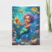 かわいい人魚 カード (正面)