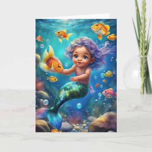 かわいい人魚 カード (正面)