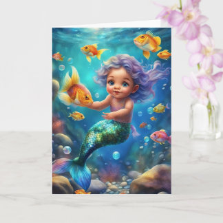 かわいい人魚 カード