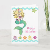 かわいい人魚 カード (正面)