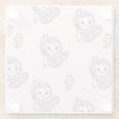 かわいい人魚 ガラスコースター (裏面)