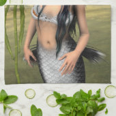 かわいい人魚 キッチンタオル (折り畳み)
