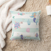 かわいい人魚 クッション (ブランケット)