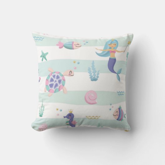 かわいい人魚 クッション (正面)