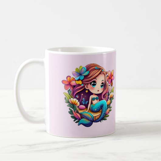 かわいい人魚 コーヒーマグカップ (左)