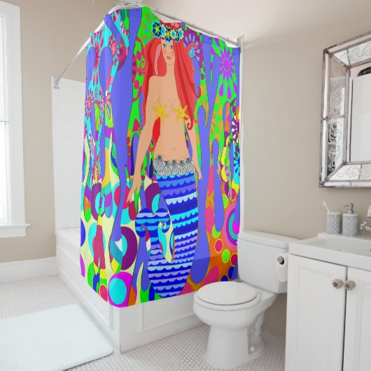 かわいい人魚 シャワーカーテン (インサイチュ)