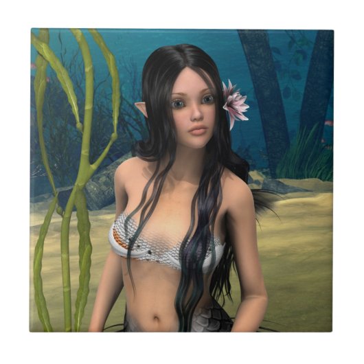 かわいい人魚 タイル (正面)