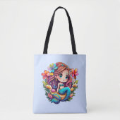 かわいい人魚 トートバッグ (正面)