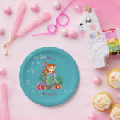 かわいい人魚 ペーパープレート (パーティー)