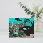 かわいい人魚 ポストカード (スタンド正面)