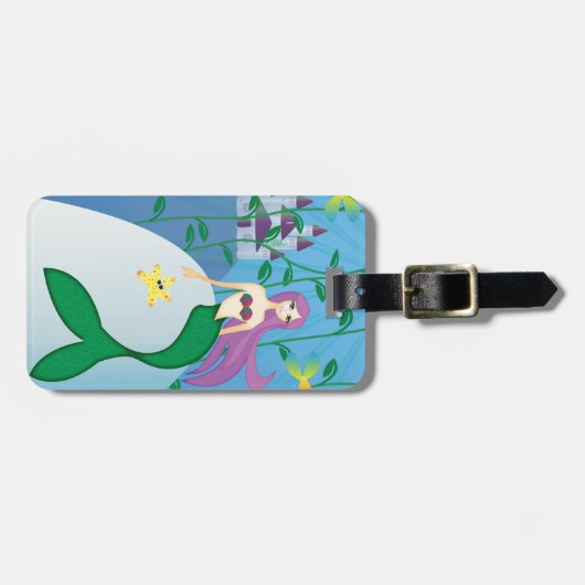 かわいい人魚 ラゲッジタグ (正面横)