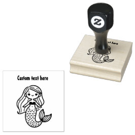 かわいい人魚 ラバースタンプ