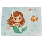 かわいい人魚 ラージペーパーバッグ (正面)