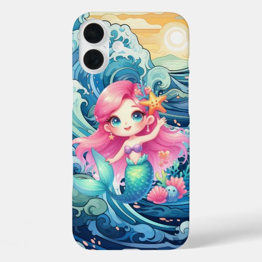 かわいい人魚 名前を追加 Case-Mate iPhoneケース (裏面)