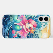 かわいい人魚 名前を追加 Case-Mate iPhoneケース (裏面 (横))
