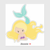 かわいい人魚、小さな人魚、金髪、シェル シール (シート)