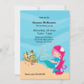 かわいい人魚 招待状 (正面)