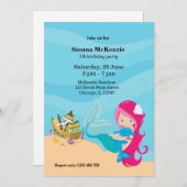 かわいい人魚 招待状 (正面/裏面)