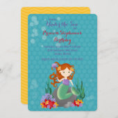 かわいい人魚 招待状 (正面/裏面)