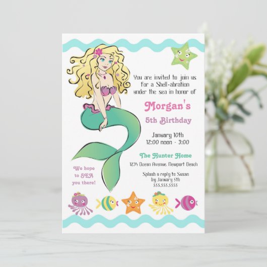 かわいい人魚 招待状 (スタンド正面)