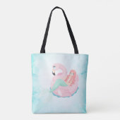 かわいい人魚、海 トートバッグ (裏面)