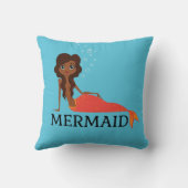 かわいい人魚（美しい黒人女性） クッション (裏面)