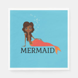 かわいい人魚(美しい黒人女性) スタンダードランチョンナプキン