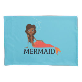 かわいい人魚(美しい黒人女性) 枕カバー