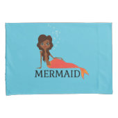 かわいい人魚（美しい黒人女性） 枕カバー (正面右)