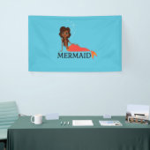 かわいい人魚（美しい黒人女性） 横断幕 (トレードショー)