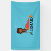 かわいい人魚（美しい黒人女性） 横断幕 (縦)